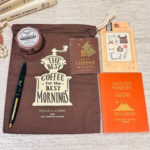 Traveler's Company Notebook, Star ferry Washi, Charm, Pen, (6pcs set)